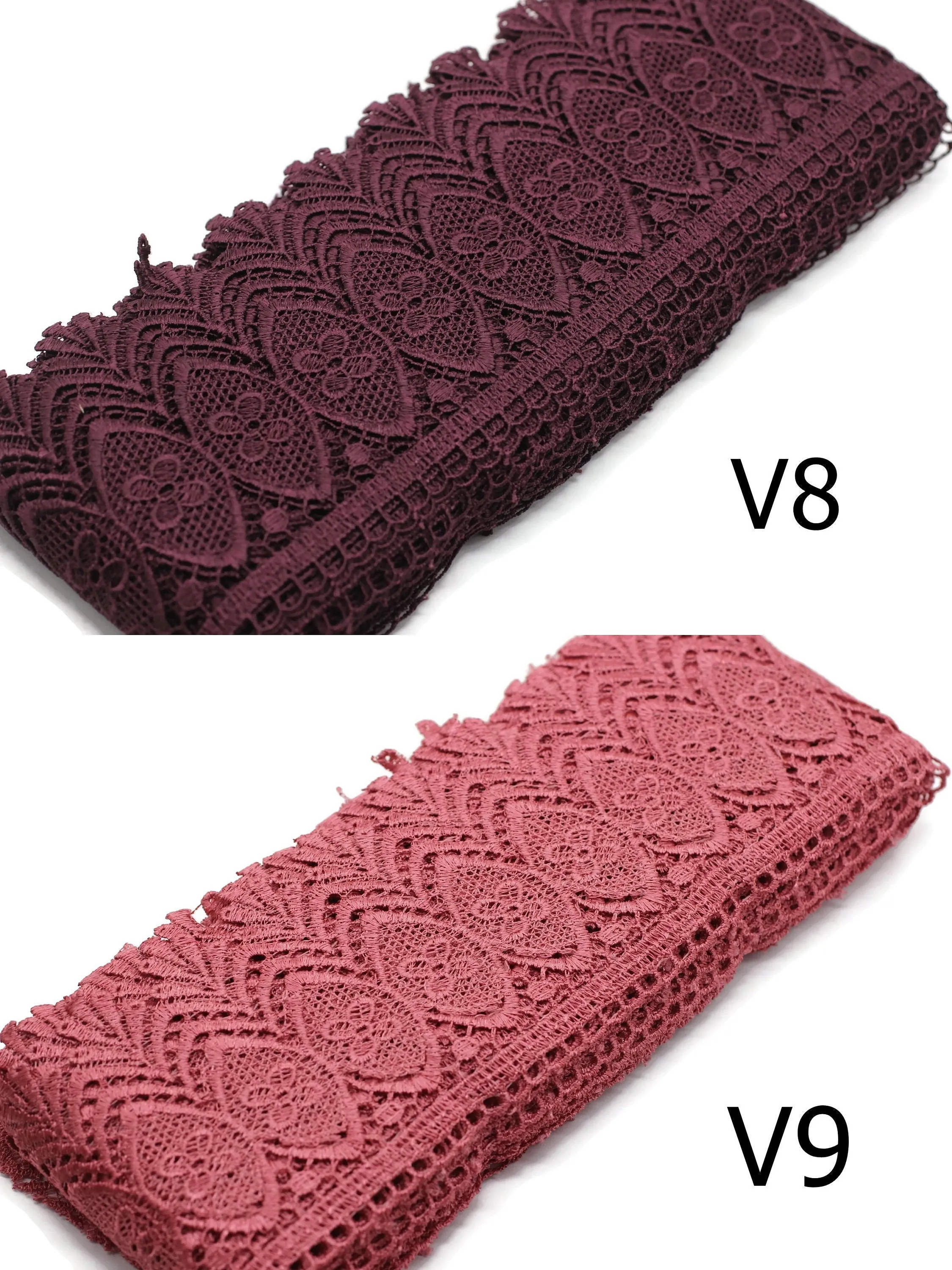 100mm 8 Meters  Bridal Guipure Lace Trim | 3.93 Inches Wide Lace Trim | Geometric Bridal Lace | French Guipure | Guipure Lace Fabric TRM100