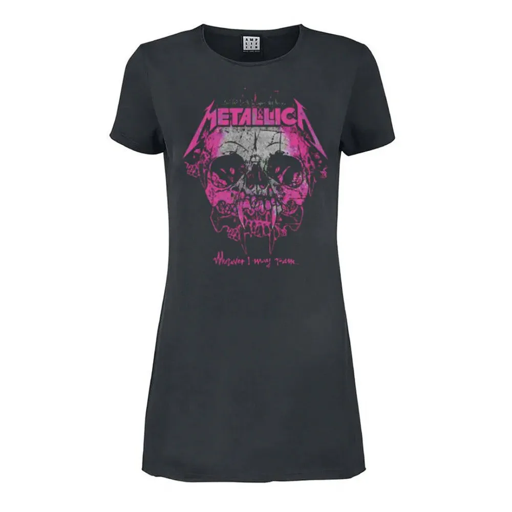Amplified Womens/Ladies Wherever I May Roam Metallica T-Shirt Dress