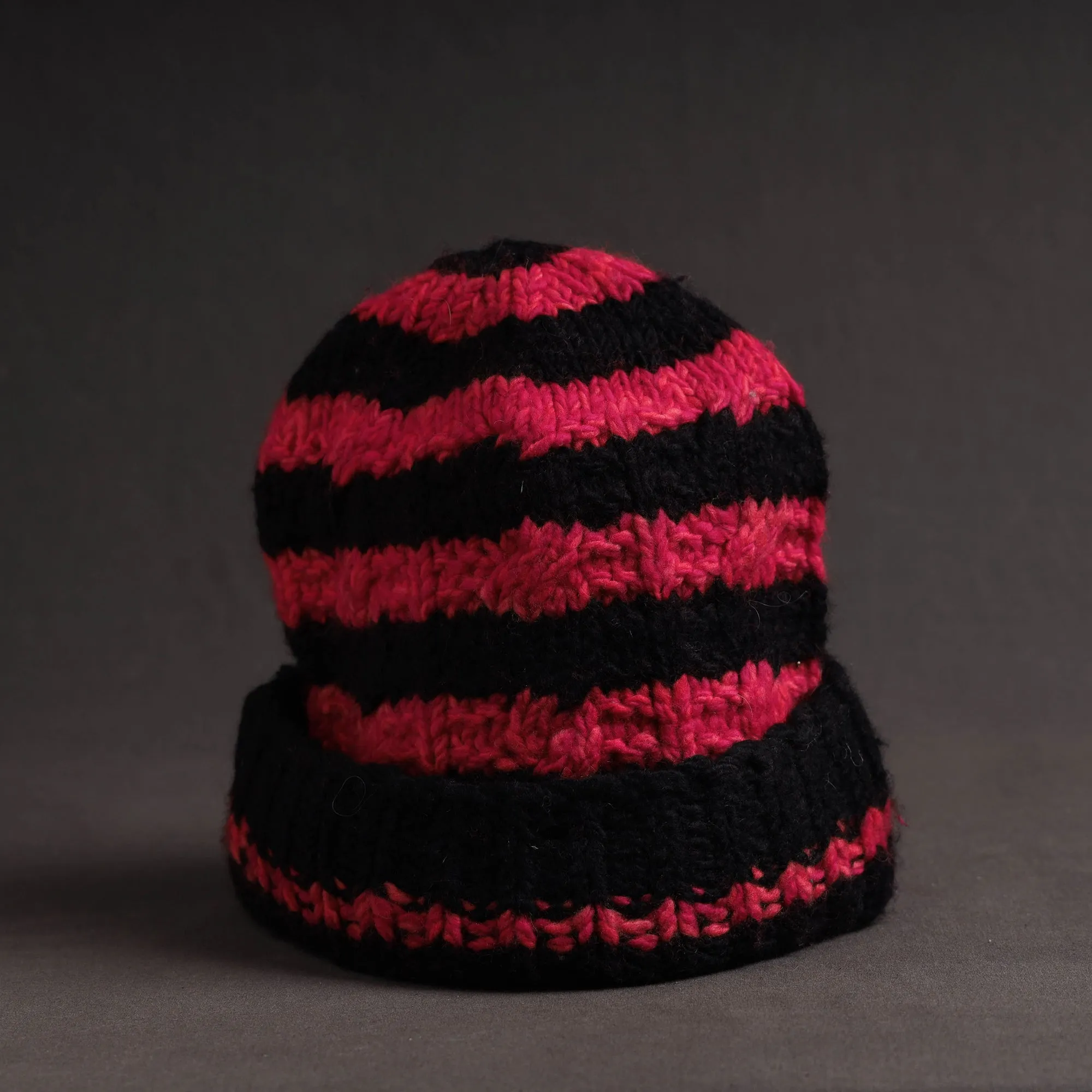 Black - Kullu Karishma Handwoven Pure Merino Wool Cap