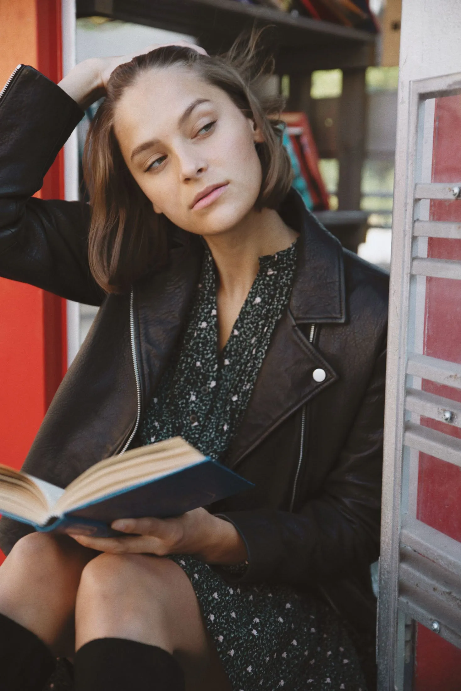 Calie Soft Leather Jacket - Black
