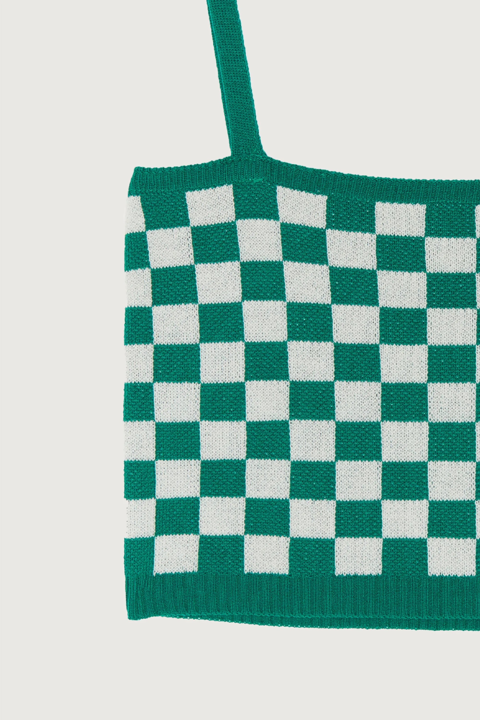 CHECKERED CROPPED TANK