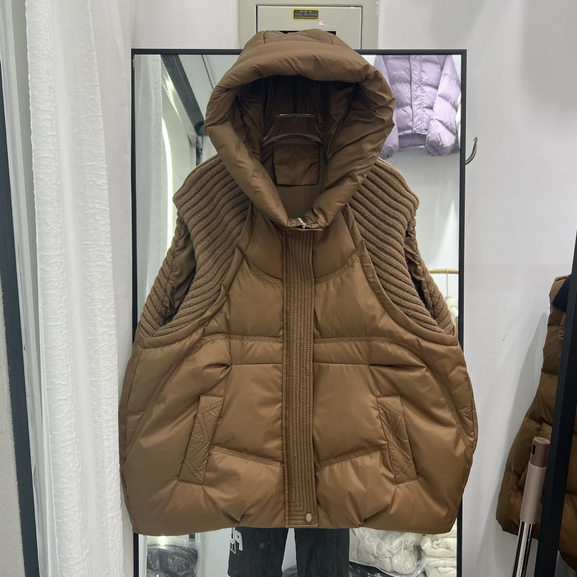 ✨Get 50% off💖Women's Sleeveless Knitted Patchwork Down Vest Coat