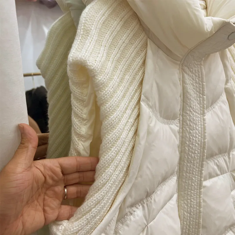 ✨Get 50% off💖Women's Sleeveless Knitted Patchwork Down Vest Coat