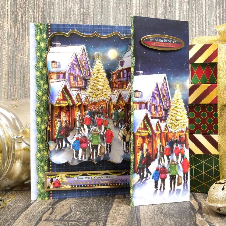 Hunkydory Season's Greetings Deco-Large Set - Christmas Markets*
