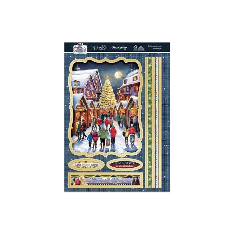 Hunkydory Season's Greetings Deco-Large Set - Christmas Markets*