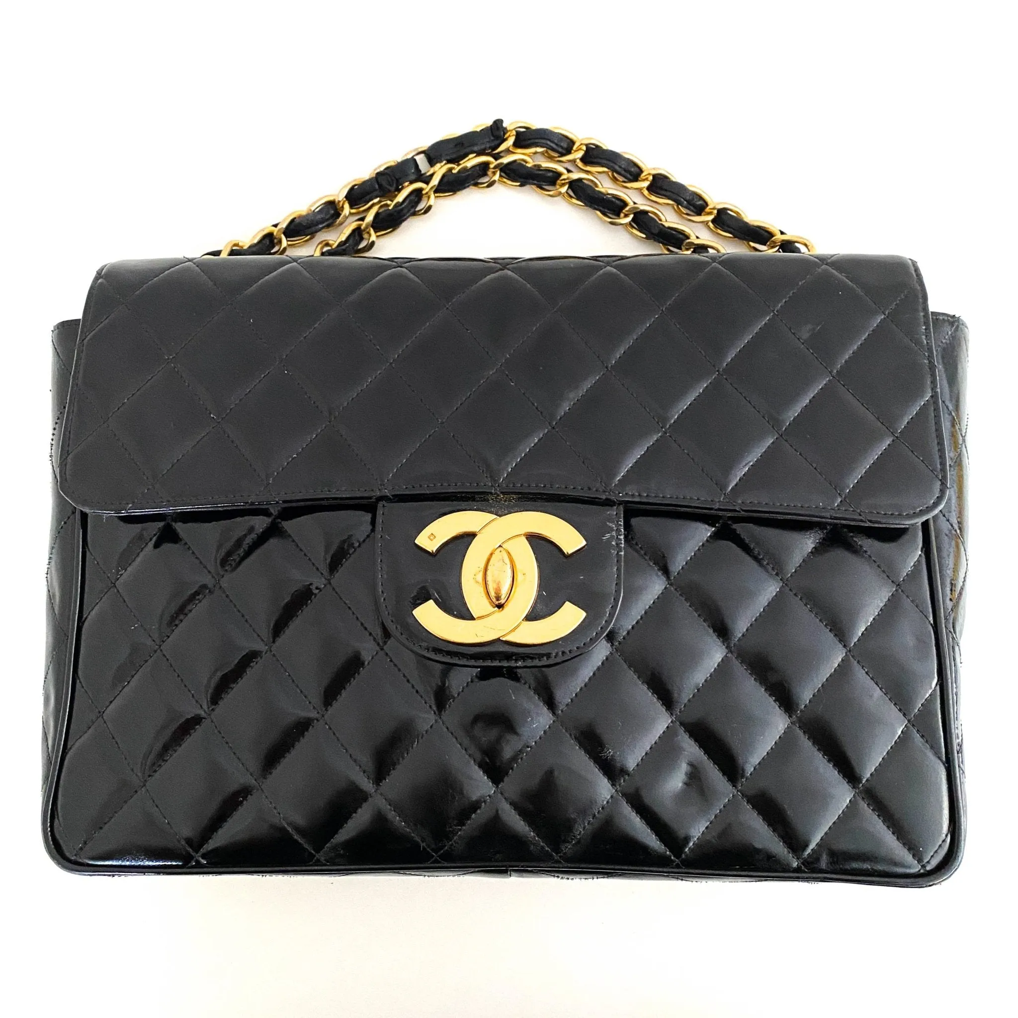 Jumbo Classic  Flap Large CC turnlock Patente Bag