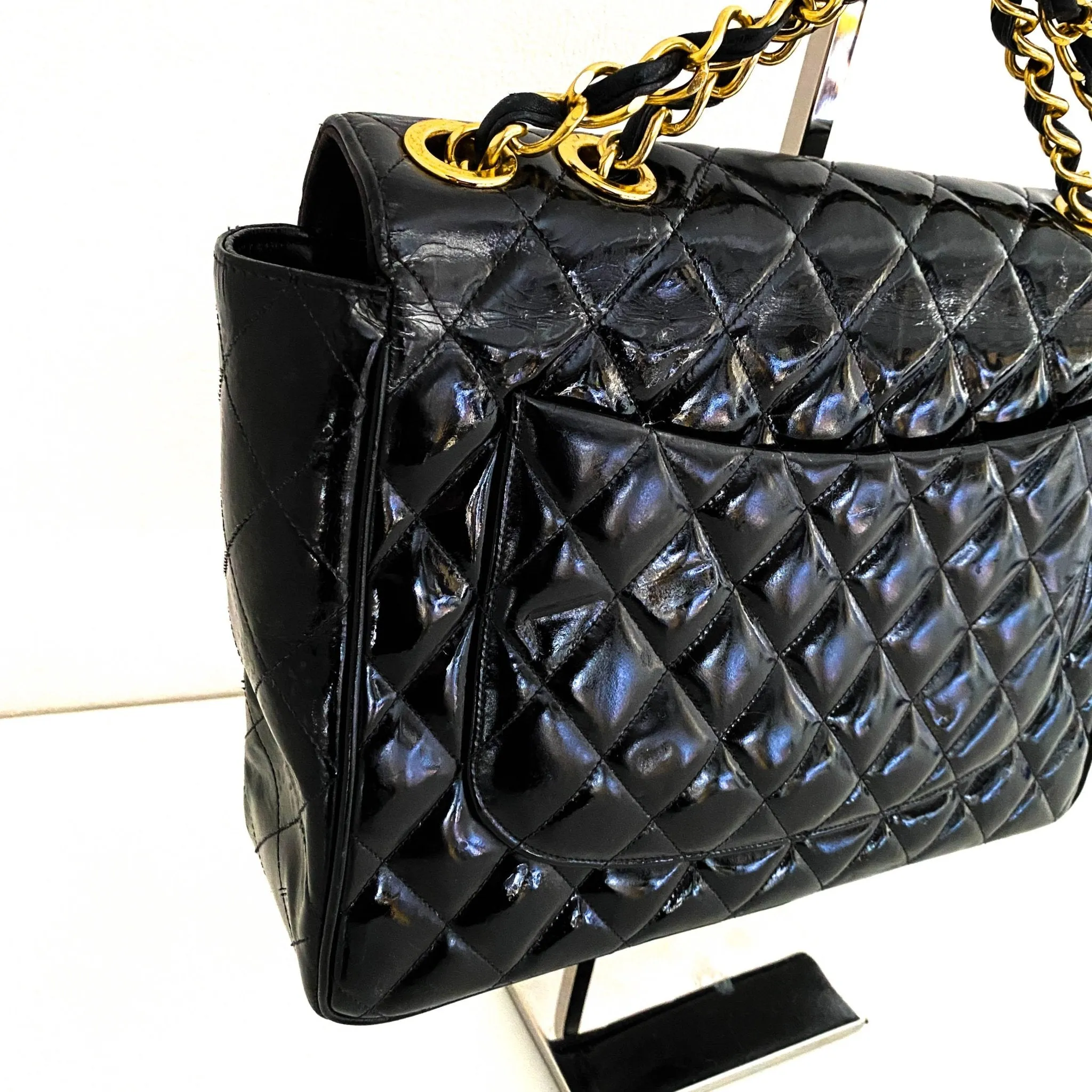 Jumbo Classic  Flap Large CC turnlock Patente Bag