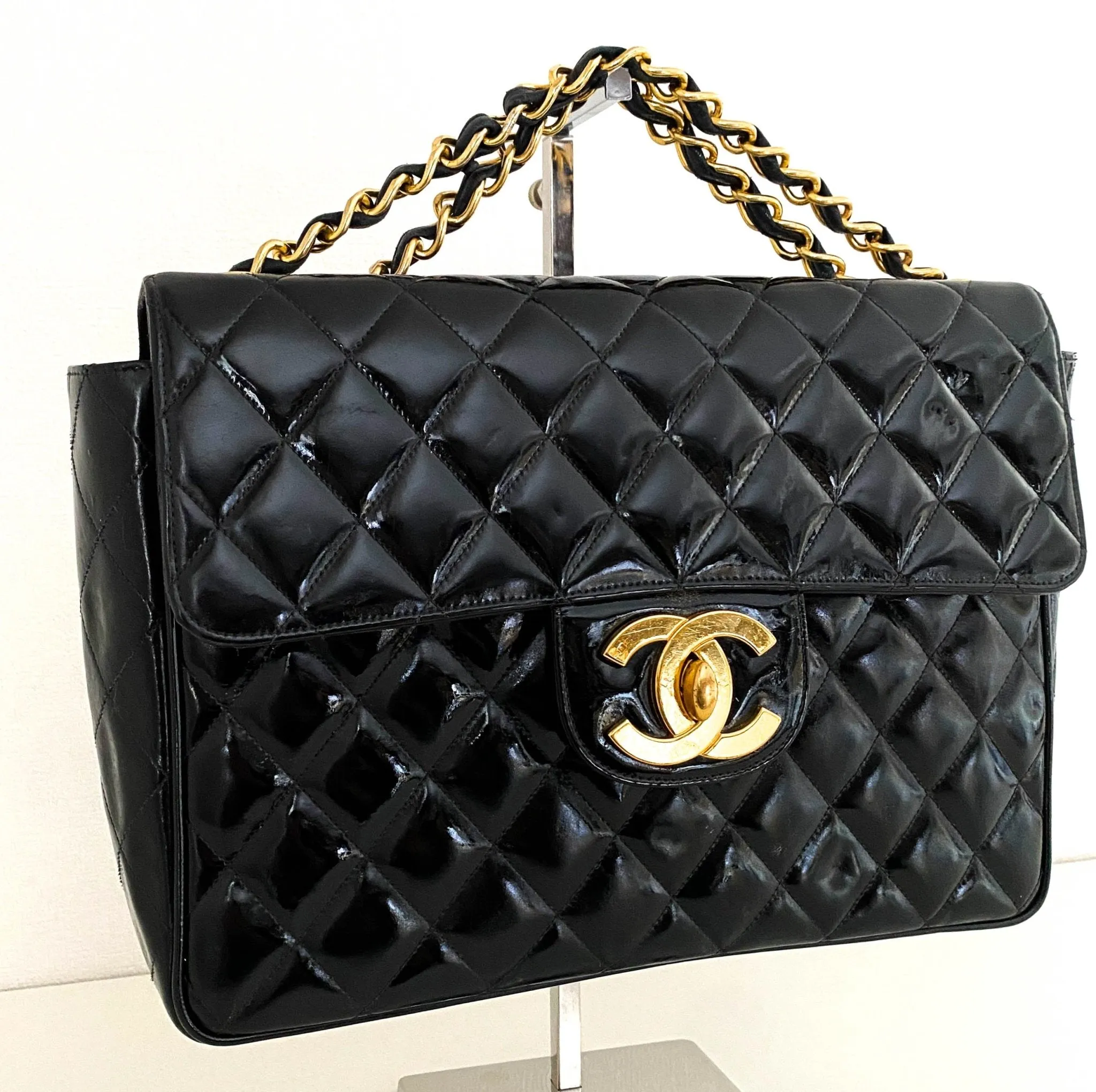 Jumbo Classic  Flap Large CC turnlock Patente Bag