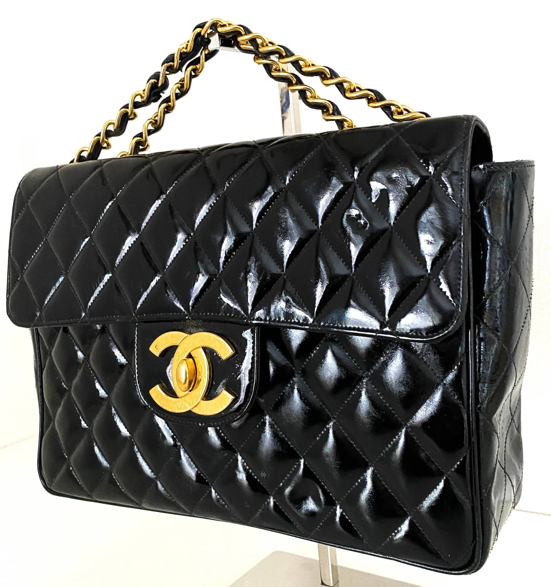 Jumbo Classic  Flap Large CC turnlock Patente Bag