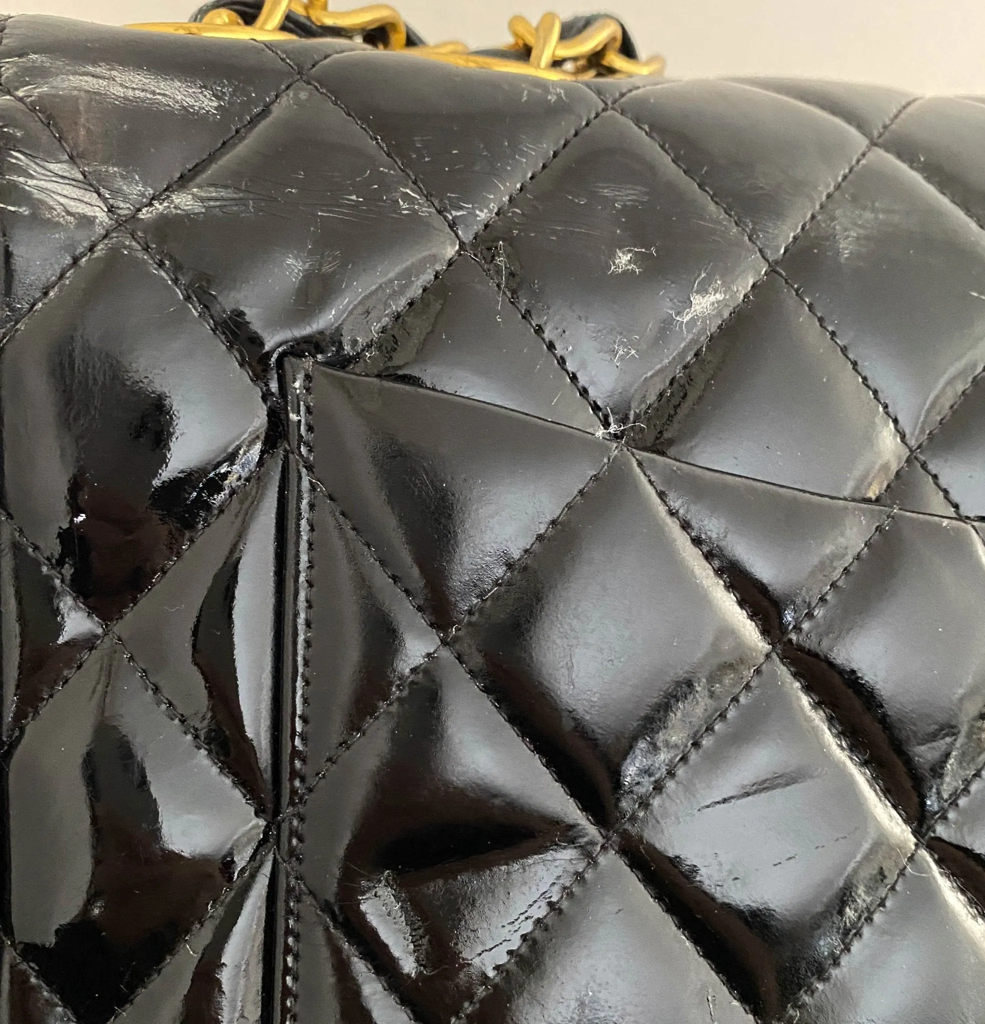 Jumbo Classic  Flap Large CC turnlock Patente Bag
