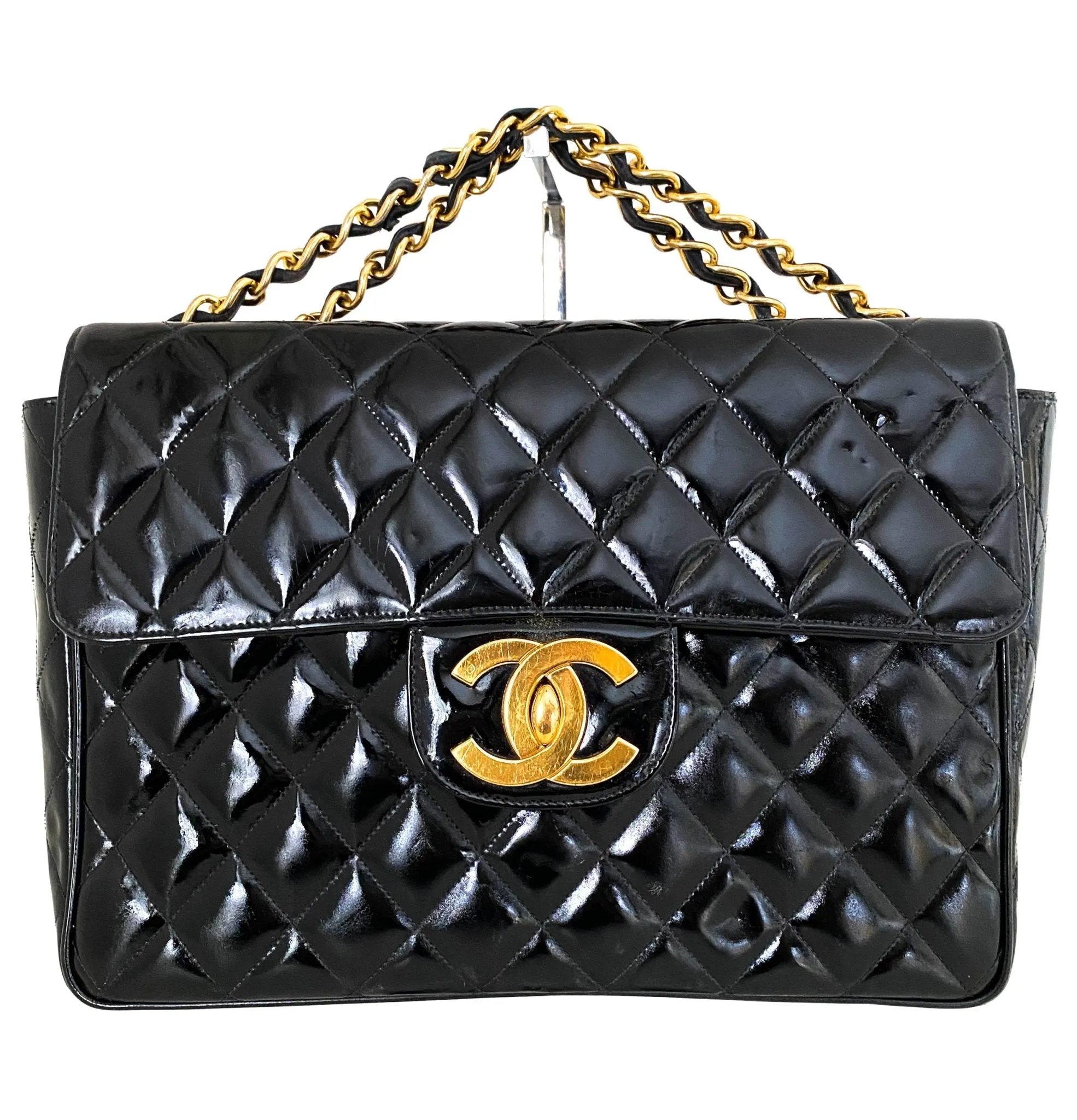 Jumbo Classic  Flap Large CC turnlock Patente Bag