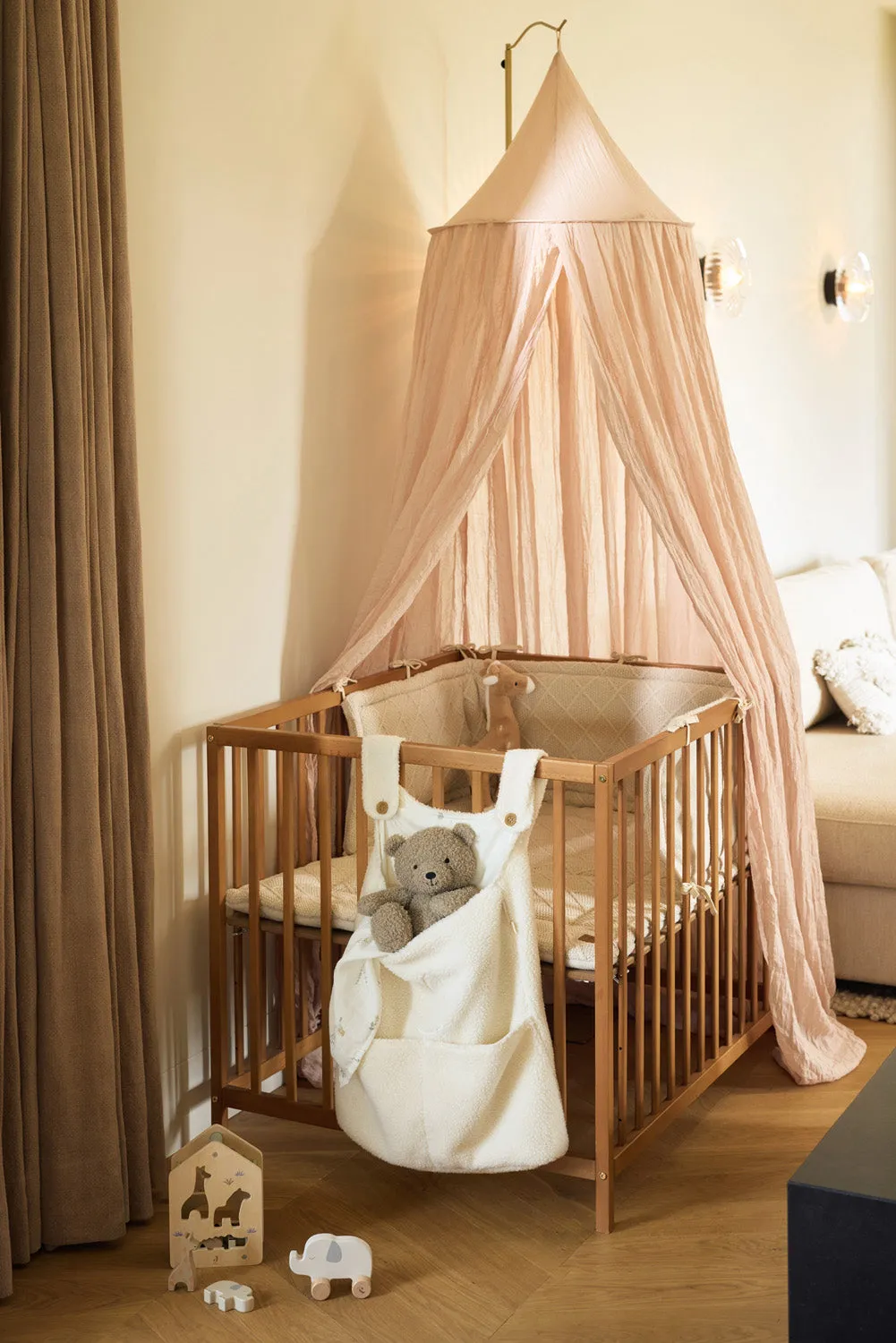 Playpen Mat 75x95cm Check Knit - Oatmeal