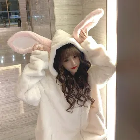 Snow Bunny  Hoody Sweater Top Kawaii Academia Y2K Cottagecore Coquette Fairycore Dollette Princesscore