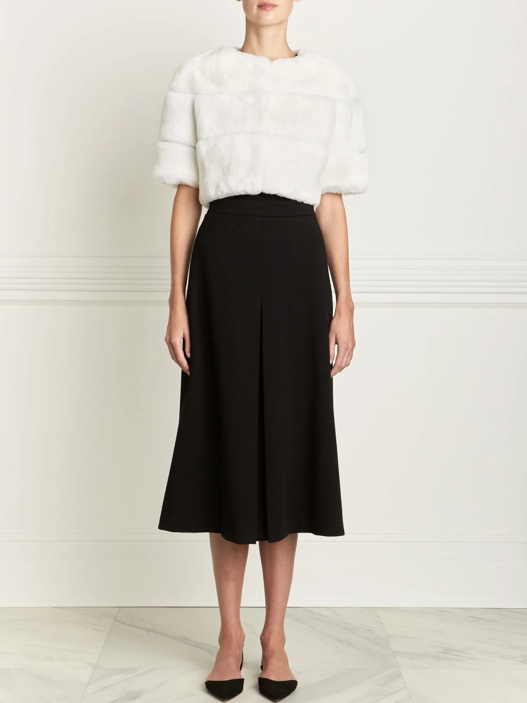 The Bridal Collection - The Elsie Rex Rabbit Cropped Jacket in White