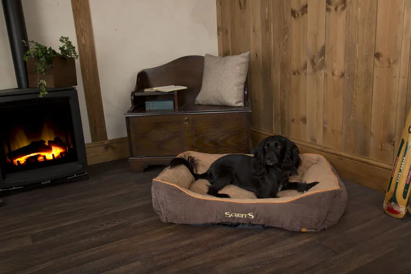 Thermal Self Heating Dog Bed in Brown