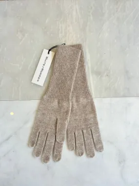 White   Warren - Cashmere Long Texting Glove in Sandwisp Heather